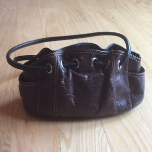 Tignanello brown magnetic closure purse